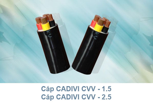 Cáp CADIVI CVV 1.5mm2, CVV 2.5mm2 0.6/1kV - Cáp Ngầm Hạ Thế