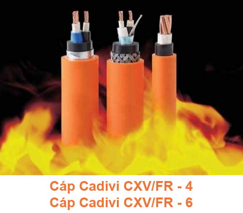 Cáp Chống Cháy CADIVI CXV/FR 4mm2, CXV/FR 6mm2 0.6/1kV