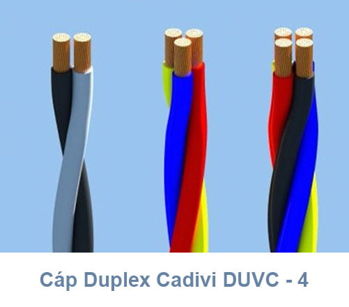 Cáp Duplex CADIVI DuCV - 4mm2 0.6/1kV