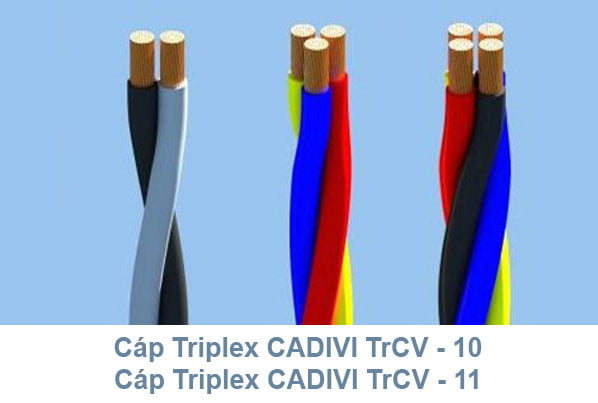Cáp Triplex CADIVI TrCV 10mm2 & TrCV 11mm2 0.6/1kV