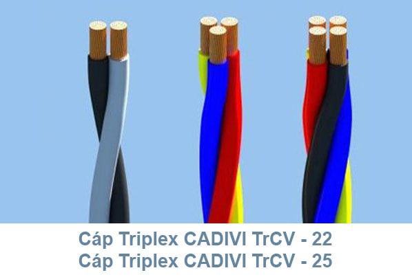 Cáp Triplex CADIVI TrCV 22mm2 & TrCV 25mm2 0.6/1kV
