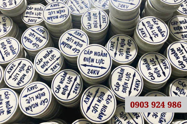 Cung cấp mốc sứ cảnh báo cáp ngầm 24kV