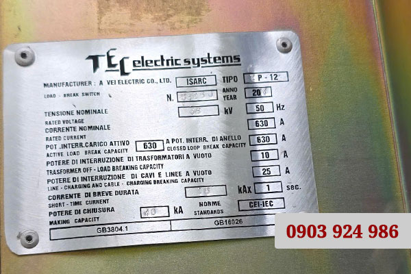 Cầu dao phụ tải LBS TEC Đài Loan