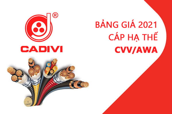 Bảng Giá Cáp Đồng Hạ Thế Cadivi CVV/AWA 2021