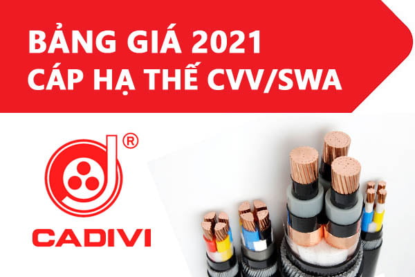 Bảng Giá Cáp Đồng Hạ Thế Cadivi CVV/SWA 2021