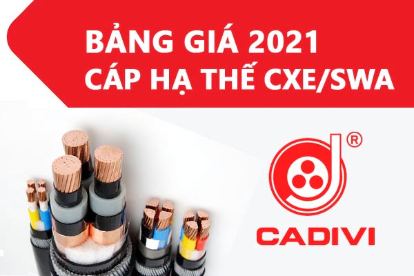 Bảng Giá Cáp Đồng Hạ Thế Cadivi CXE/SWA 2021