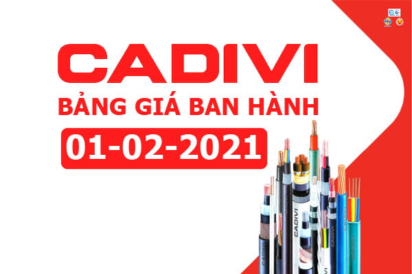 Bảng Giá Ban Hành 01-02-2021 Cáp CADIVI
