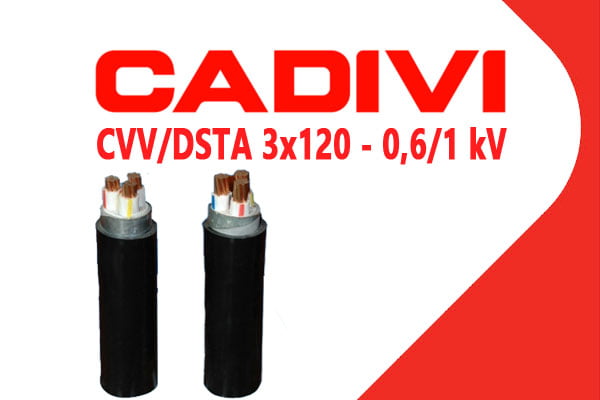Cáp Ngầm Hạ Thế CVV/DSTA 3x120 - 0,6/1 kV - Giáp Băng Thép