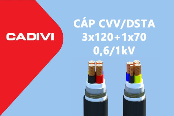 Cáp Ngầm Hạ Thế CVV/DSTA 3x120+1x70 - 0,6/1 kV - Giáp Băng Thép