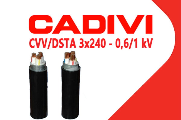 Cáp Ngầm Hạ Thế CVV/DSTA 3x240 - 0,6/1 kV - Giáp Băng Thép