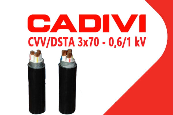 Cáp Ngầm Hạ Thế CVV/DSTA 3x70 - 0,6/1 kV - Giáp Băng Thép