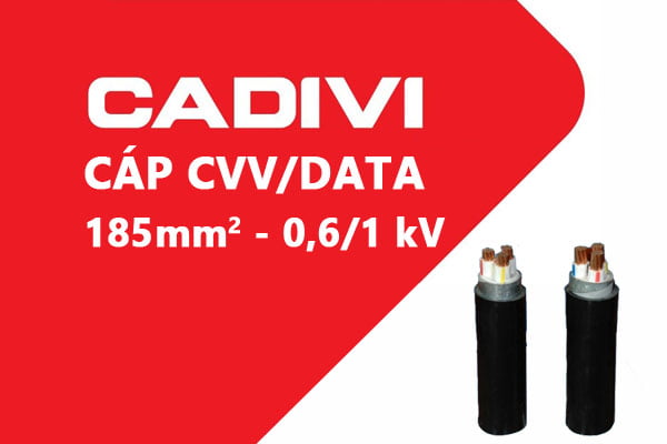 Giá Cáp CADIVI - CVV/DATA - 185mm2 - Cáp Điện Lực Hạ Thế - Cáp Ngầm Có Giáp Băng Kim Loại Bảo Vệ