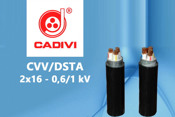 Cáp Ngầm Hạ Thế CVV/DSTA 2x16 - 0,6/1 kV - Giáp Băng Thép