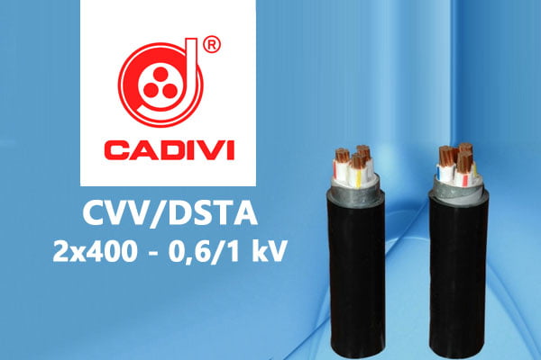 Cáp Ngầm Hạ Thế CVV/DSTA 2x400 - 0,6/1 kV - Giáp Băng Thép