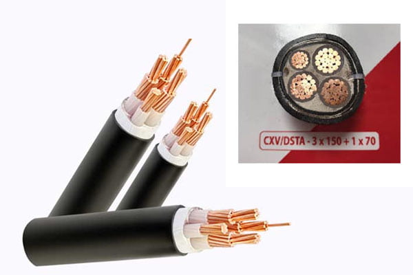Giá Cáp Điện Lực CADIVI: CXV/DSTA 3x150+1x70 - 0,6/1 kV 