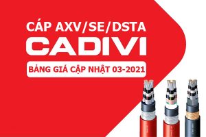 [Bảng Giá Mới Cập Nhật 3/2021]: Cáp CADIVI - AXV/SE/DSTA - 24kV