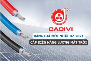 Cập Nhật Giá Mới Nhất [2/2021]: Dây Cáp CADIVI H1Z2Z2-K - 1,5kV DC
