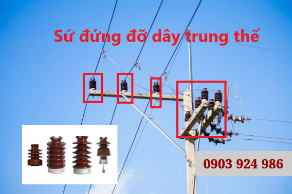 Các loại sứ đứng cho đường dây trung thế