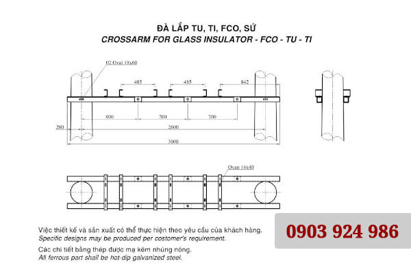 Cấu tạo đà lắp TU, TI, FCO