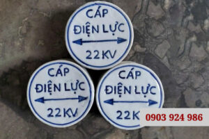 Mốc sứ định vị cáp ngầm trung thế 22kV