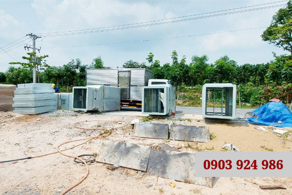 Bộ trụ thép đỡ máy biến áp tích hợp RMU 3 ngăn - MBA 100 đến 800kVA