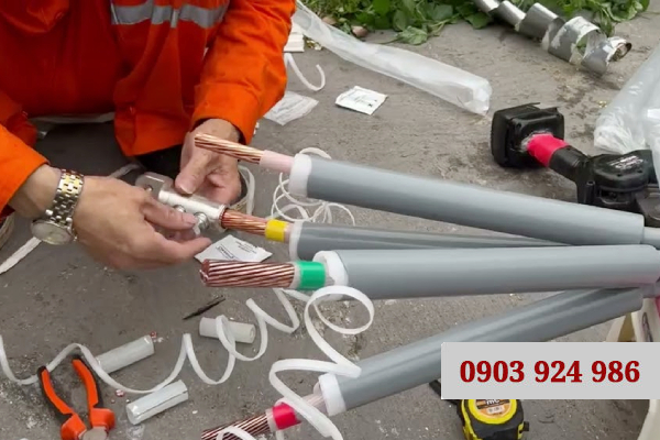 Thi công lắp đặt đầu cáp co nguội hạ thế TTE