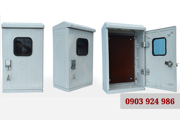 Vỏ tủ điện kế composite ngoài trời có mái che 300x500x200mm